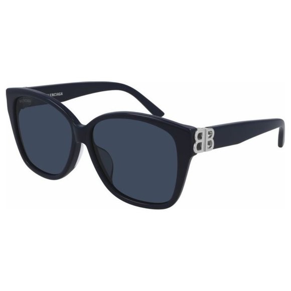 NEW BALENCIAGA BB0135SA 004 WOMEN SUNGLASSES BLUE - Picture 2 of 6
